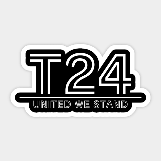 T24 - United We Stand - TrO - Inverted Sticker by Political Heretic